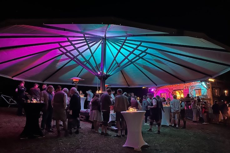 Partyschirm 30 m rund